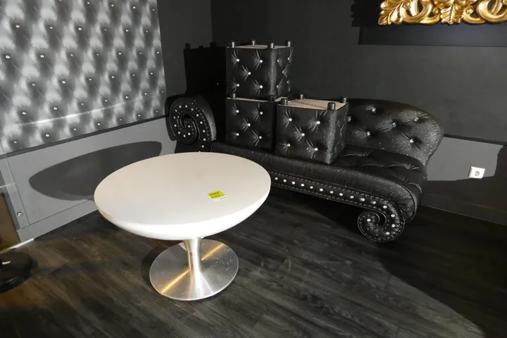 Loungeset, 5-teilig (Lounge, 3x Hocker, 1x Tisch)